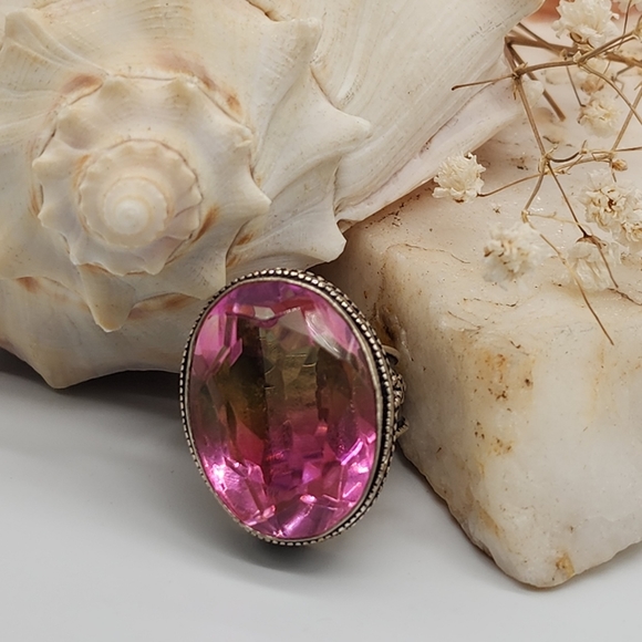 Oval Ametrin Stone Silver 925 Ring Beautiful Holiday Gift - Picture 4 of 13